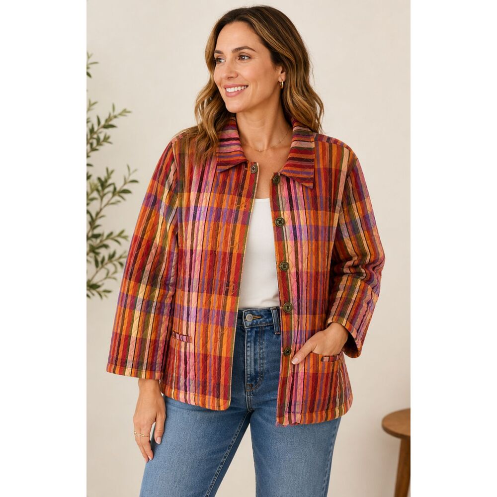 Company Collection Vintage Quilted Plaid Chore Jacket XL